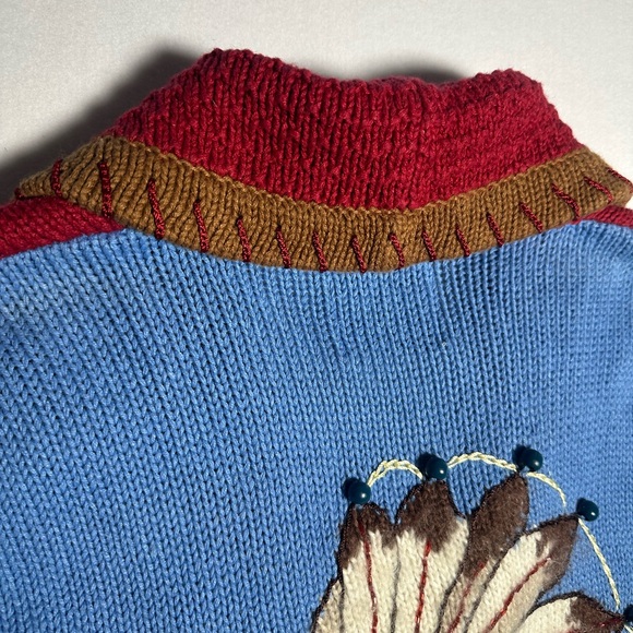 Storybook Knits Western Sweater Jacket Small/Medium Vintage Rodeo Knit Cardigan - Picture 8 of 8